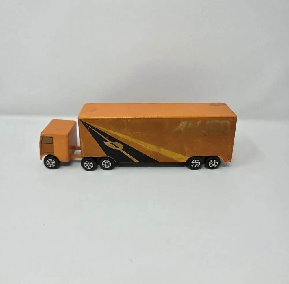 Vintage‎ Ralstoy Allied Van Lines Semi Truck Trailer Metal Toy 9” USA